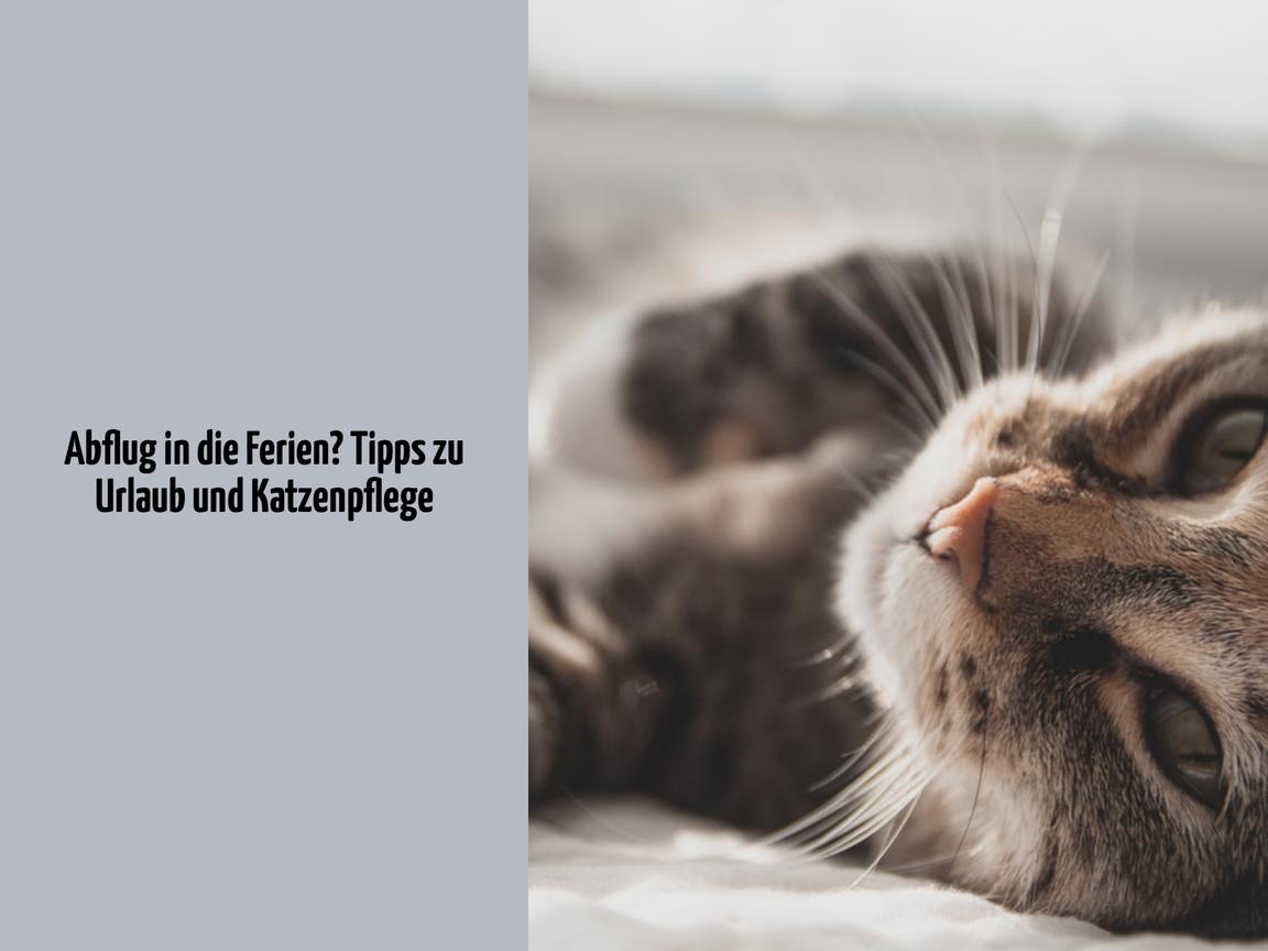 Abflug in die Ferien? Tipps zu Urlaub und Katzenpflege