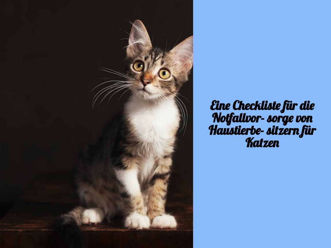 Eine Checkliste für die Notfallvorsorge von Haustierbesitzern für Katzen