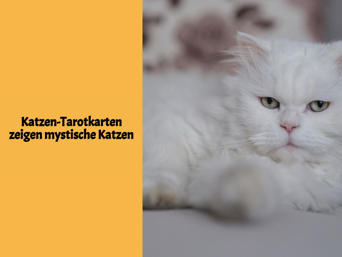 Katzen-Tarotkarten zeigen mystische Katzen