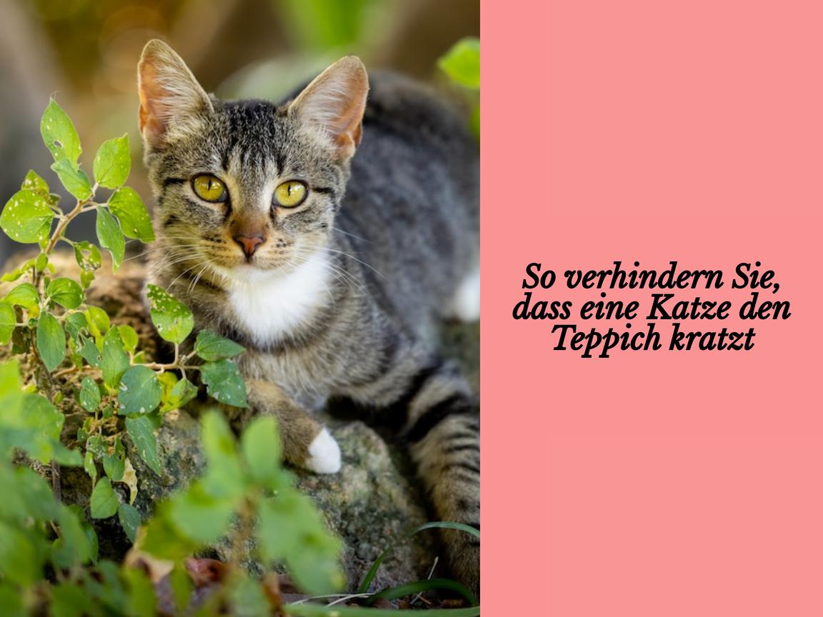 So verhindern Sie, dass eine Katze den Teppich kratzt